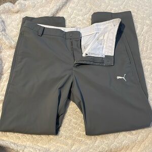 Puma Gray Casual Men’s Chinos Slacks with Zippered Fly - Dry Cell Fabric